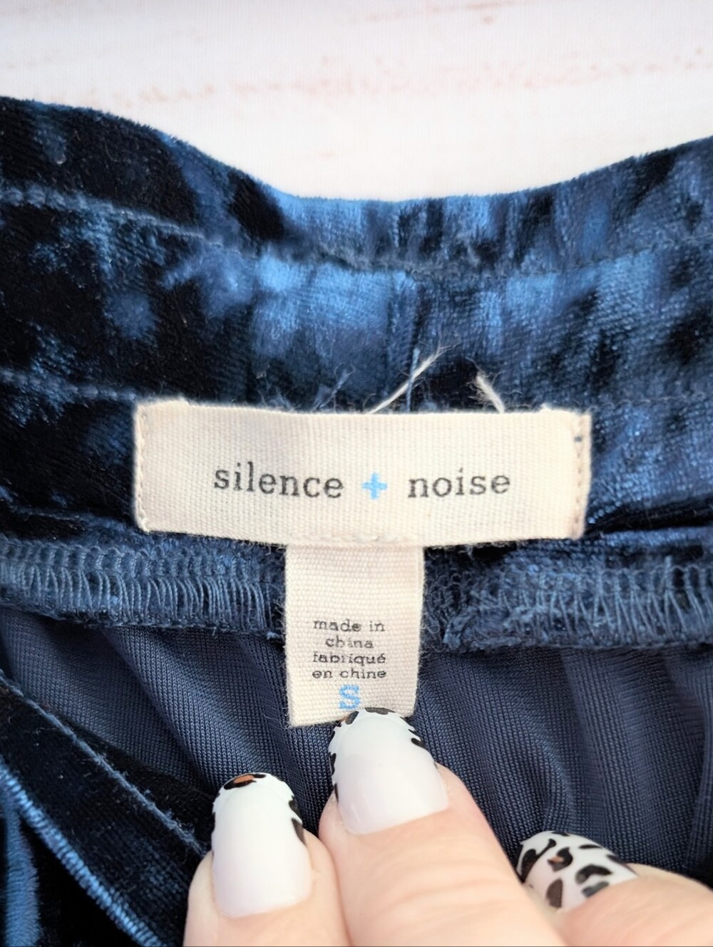 Silence & Noise Velvet Wide-Leg Lounge Pants Stunning Teal 🩵 Blue Size SM - Picture 8 of 10